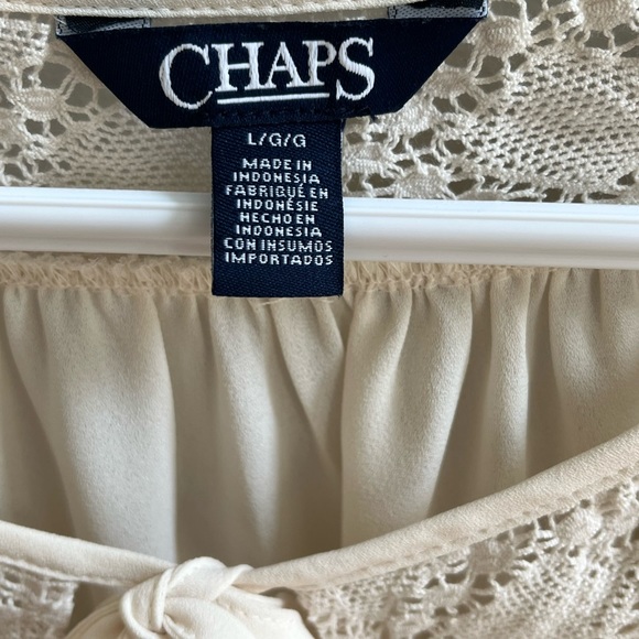 CHAPS oversized blouse in oatmeal - Picture 3 of 8